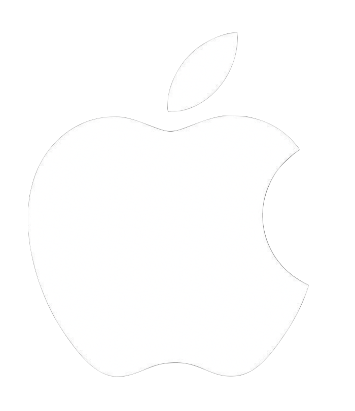 The Apple logo in white